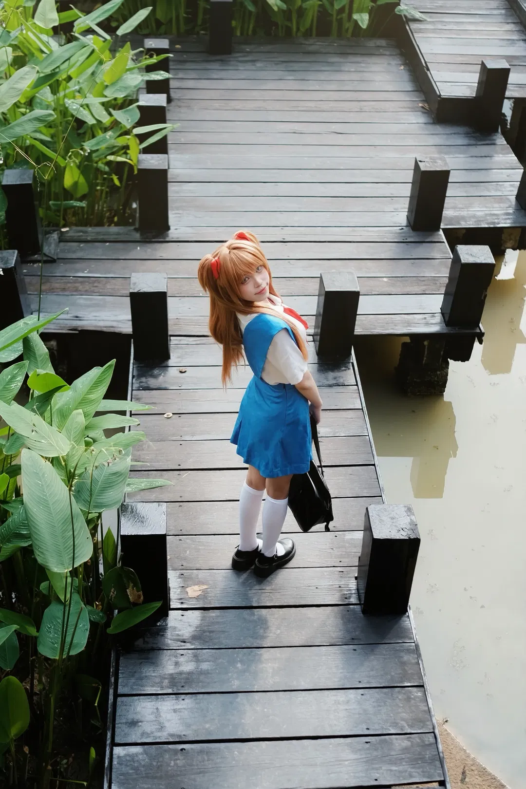 【明日香cos】放学后的散步时光，经典校服穿搭 - 第 1 张