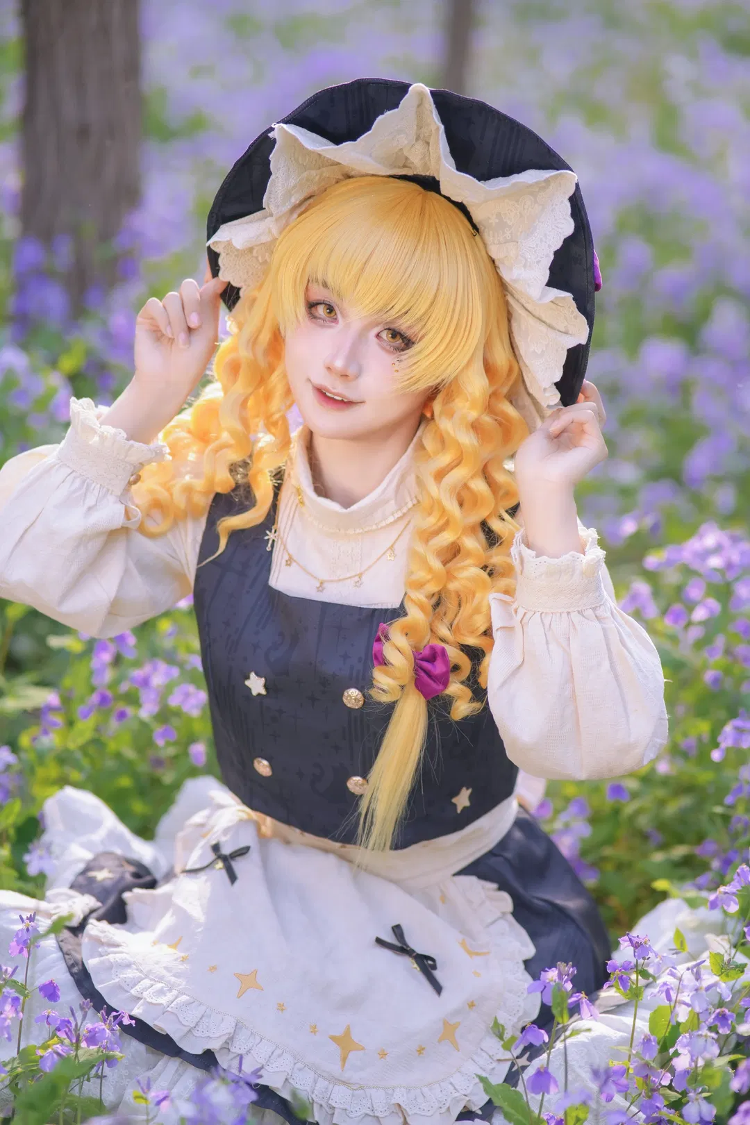 【雾雨魔理沙cos】东方Project 春天花海里的魔法使 - 第 1 张
