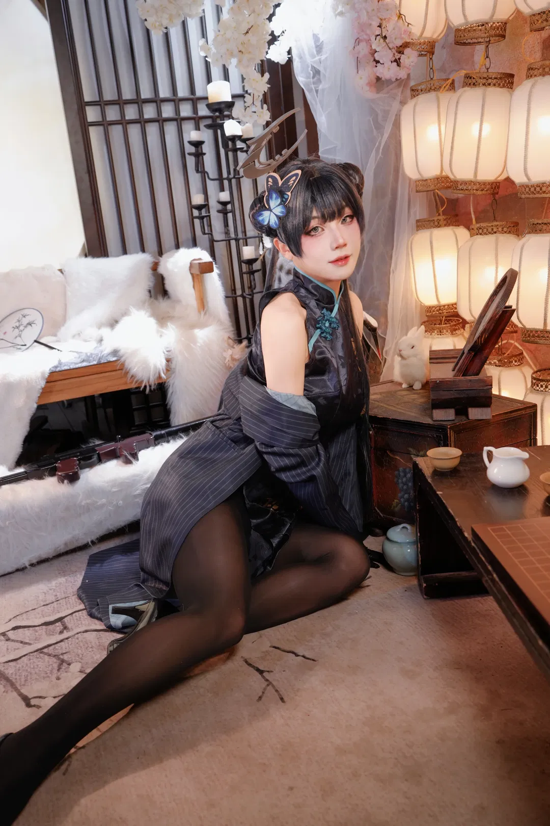 【龙华妃咲cos】蔚蓝档案：旗袍与枪械的碰撞 - 第 7 张
