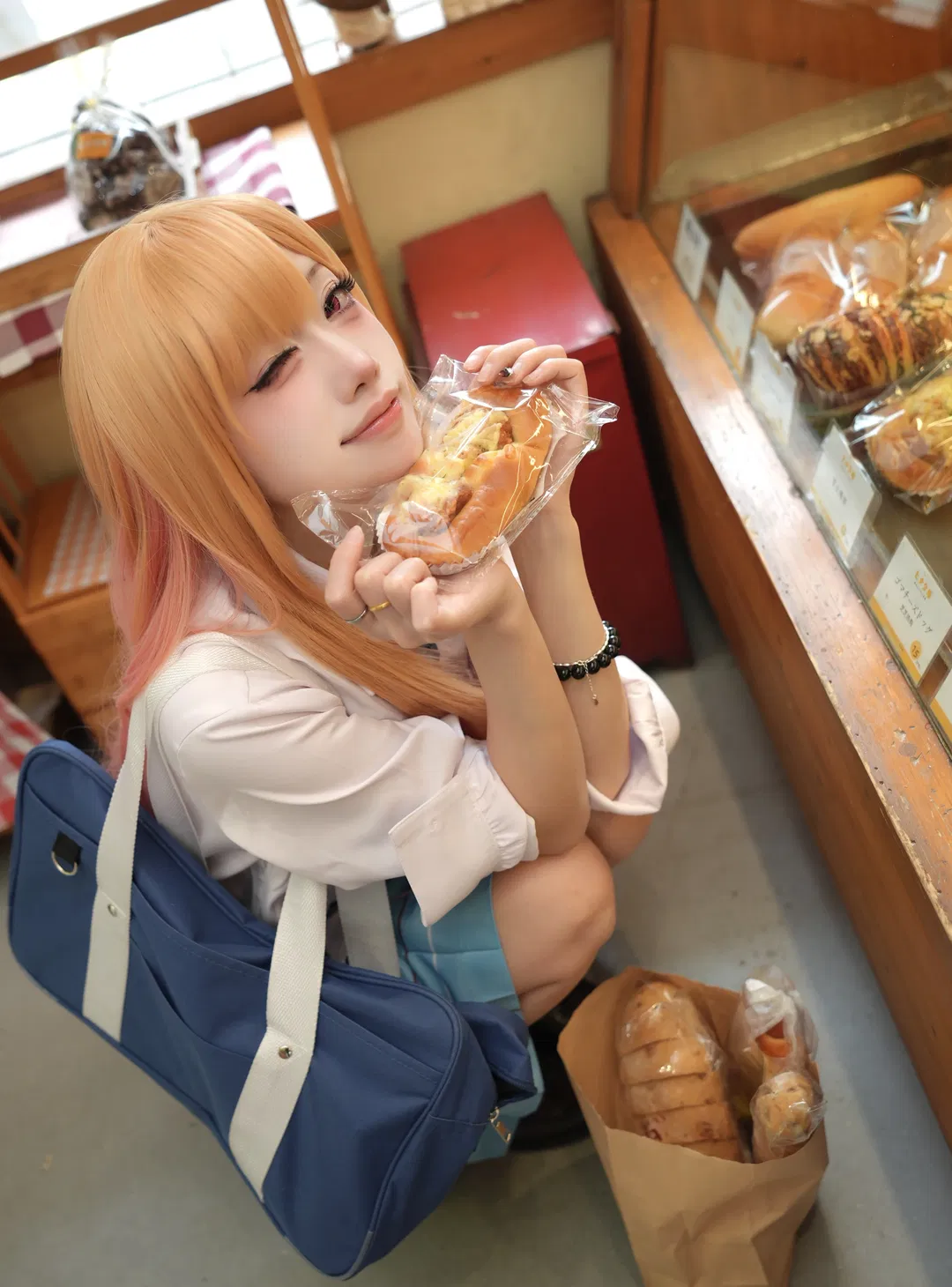 【喜多川海梦cos】面包店里的日常感校服写真 - 第 1 张