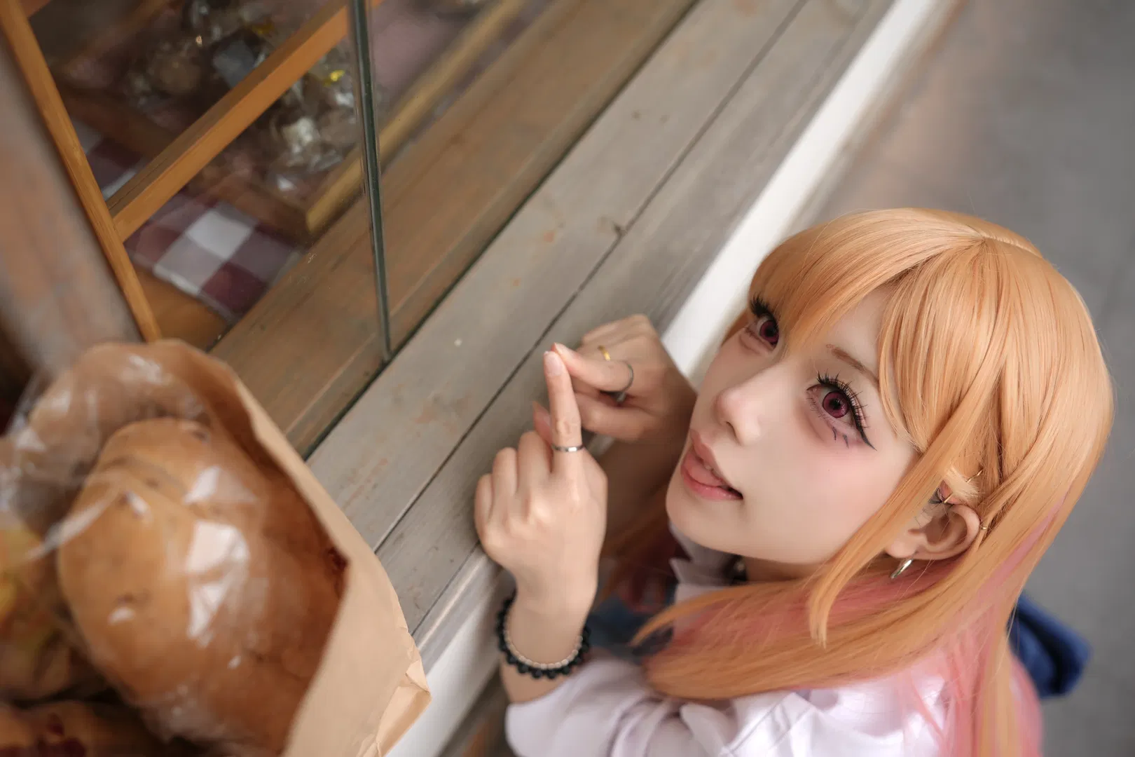 【喜多川海梦cos】面包店里的日常感校服写真 - 第 4 张