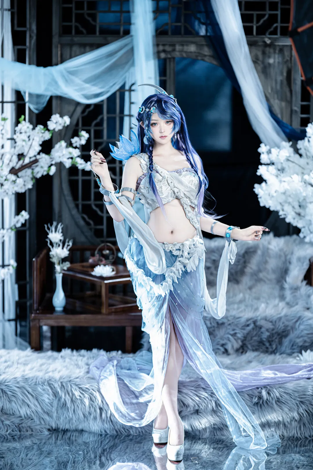 【海月cos】清冷幻境里的蓝发仙子 - 第 3 张
