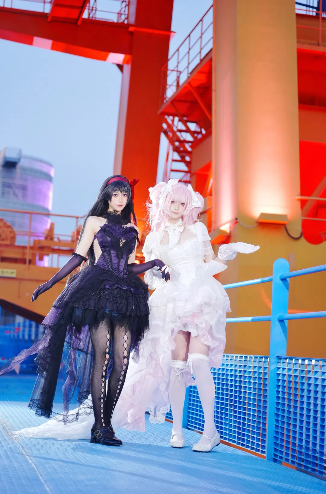 【鹿目圆cos】魔法少女小圆夜色双生，与晓美焰的羁绊定格 - 第 3 张
