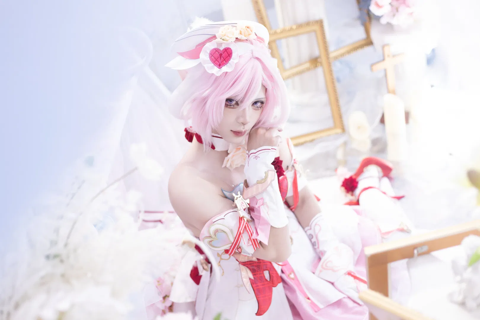 【愛莉希雅cos】崩壞三愛願妖精的粉白夢幻視覺 - 第 2 張