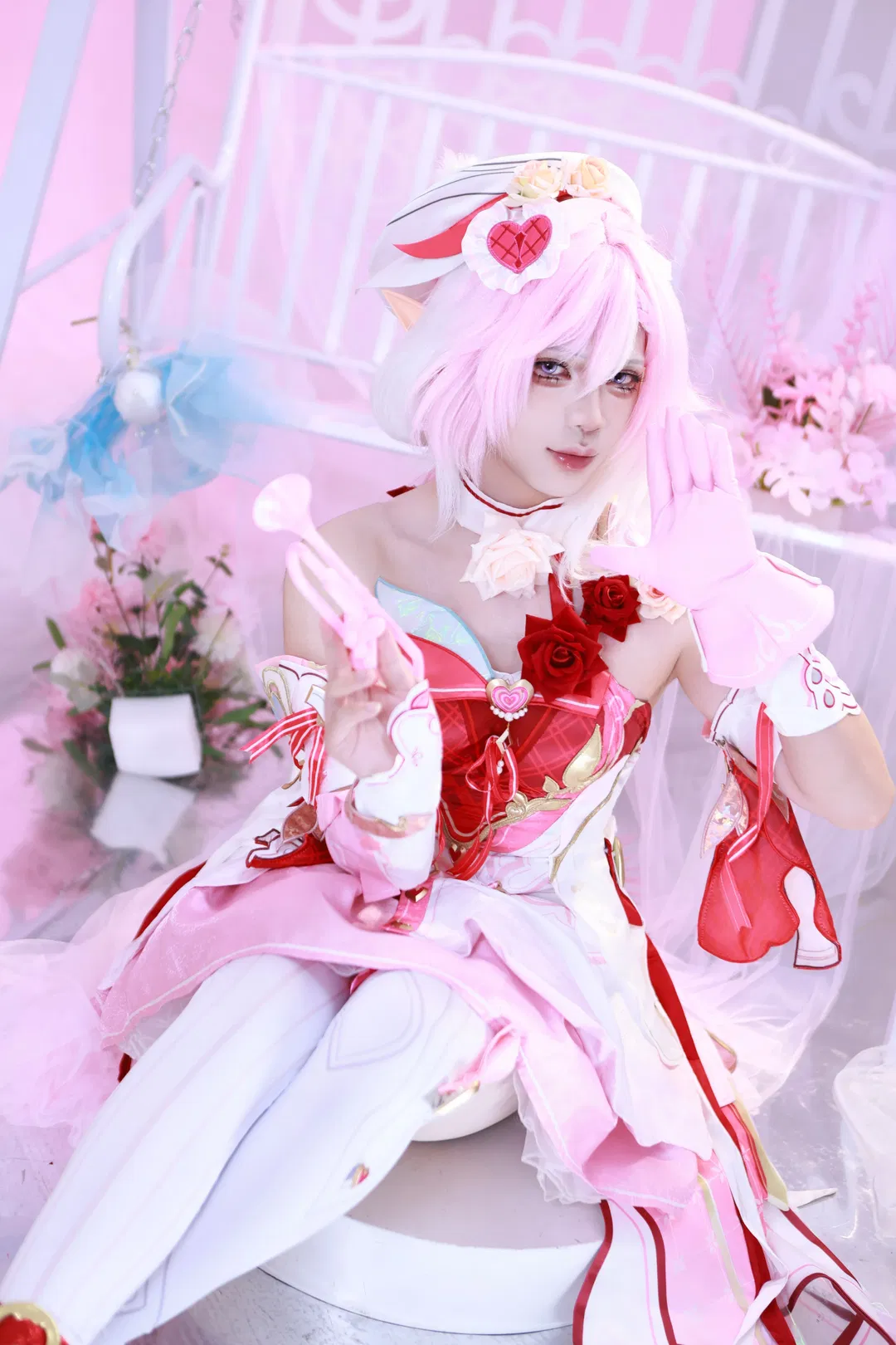 【愛莉希雅cos】崩壞三愛願妖精的粉白夢幻視覺 - 第 4 張