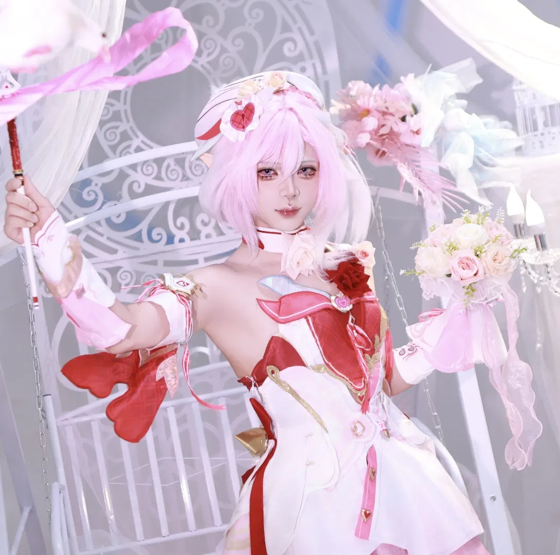 【愛莉希雅cos】崩壞三愛願妖精的粉白夢幻視覺 - 第 8 張