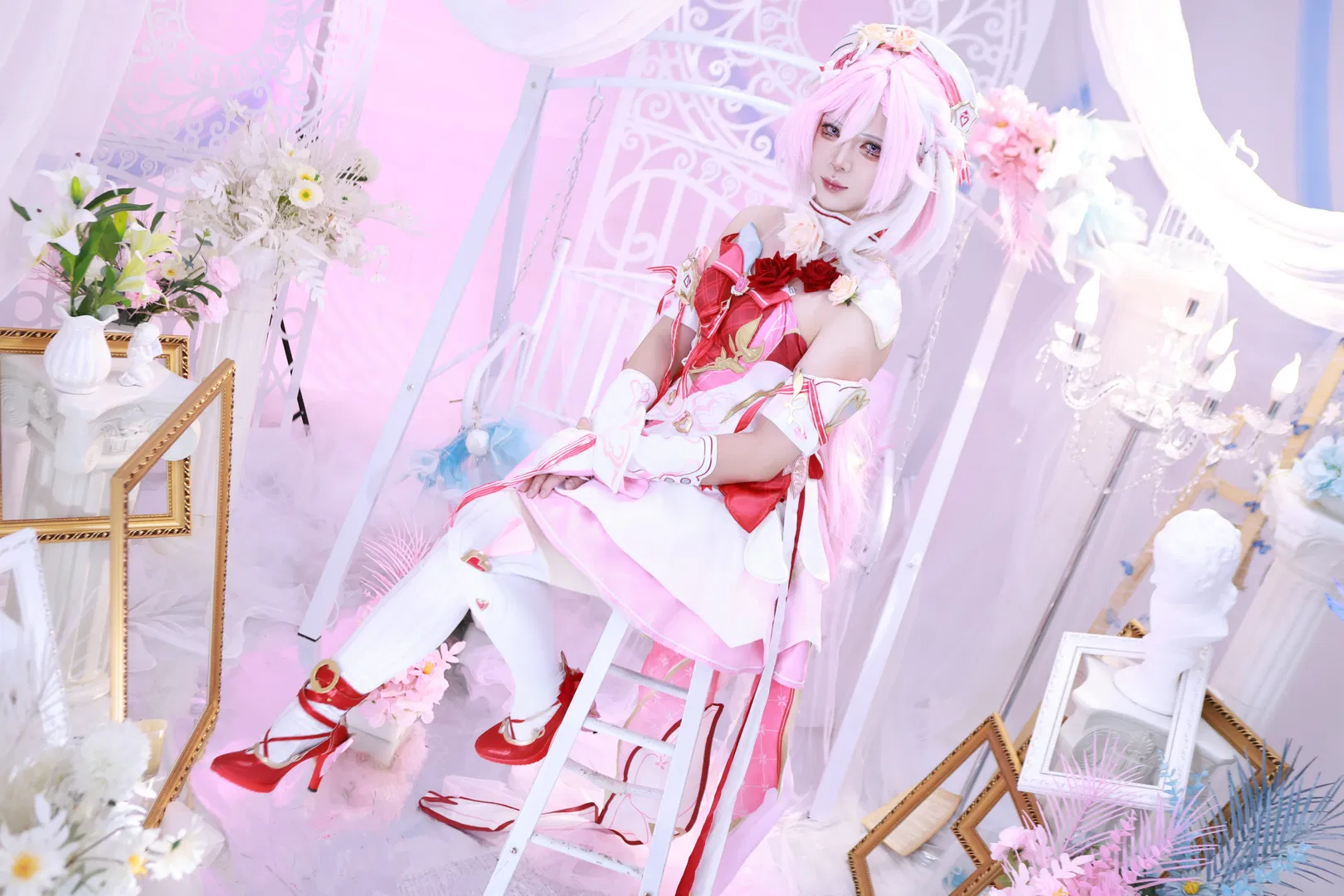 【愛莉希雅cos】崩壞三愛願妖精的粉白夢幻視覺 - 第 9 張