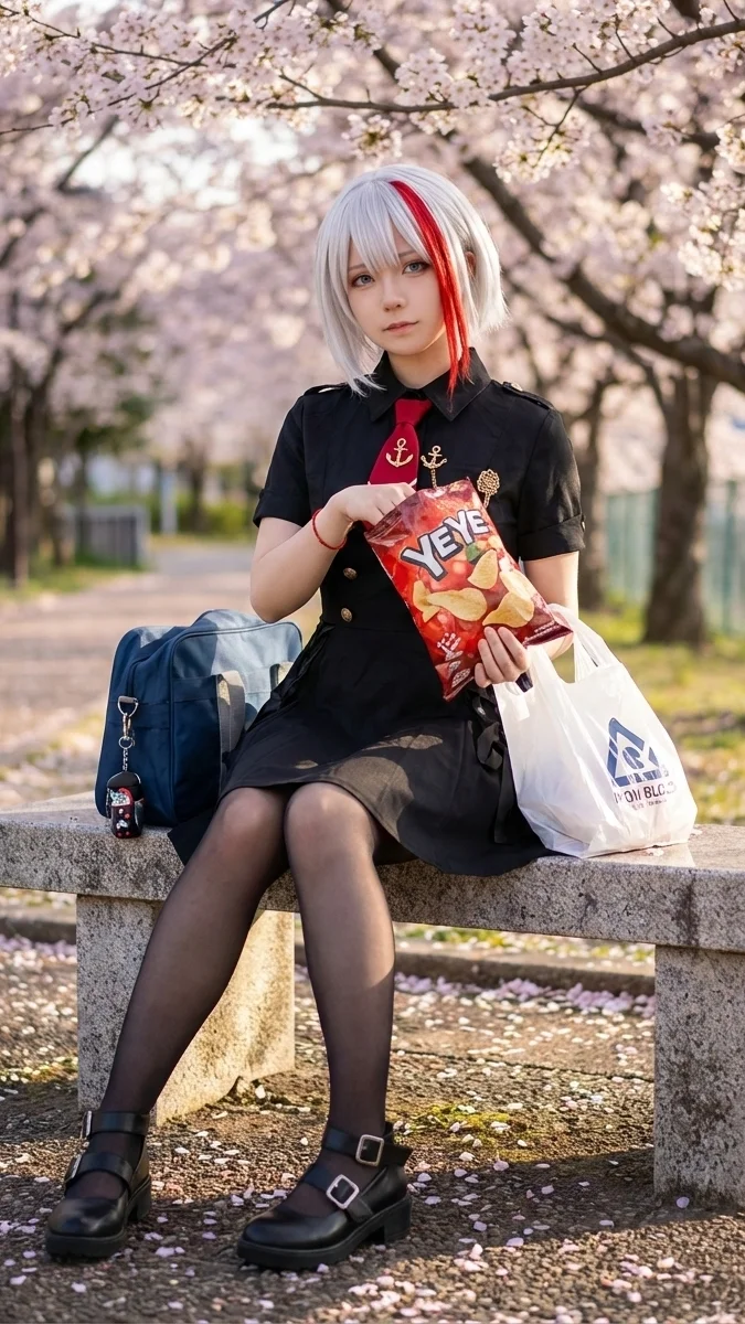 【アドミラル・グラフ・シュペー コスプレ】桜の木の下から華麗なるステージまで、5つのスタイルで魅せる変遷 - 5 枚目