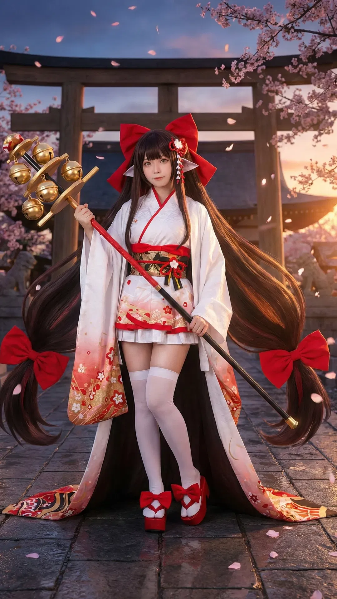 【春月cos】碧蓝航线春月，樱花与浴场双造型分享 - 第 4 张