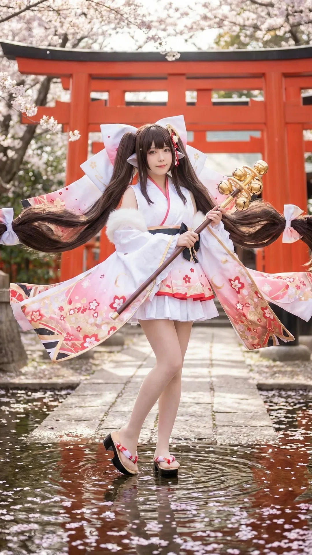 【春月cos】碧蓝航线春月，樱花与浴场双造型分享 - 第 5 张