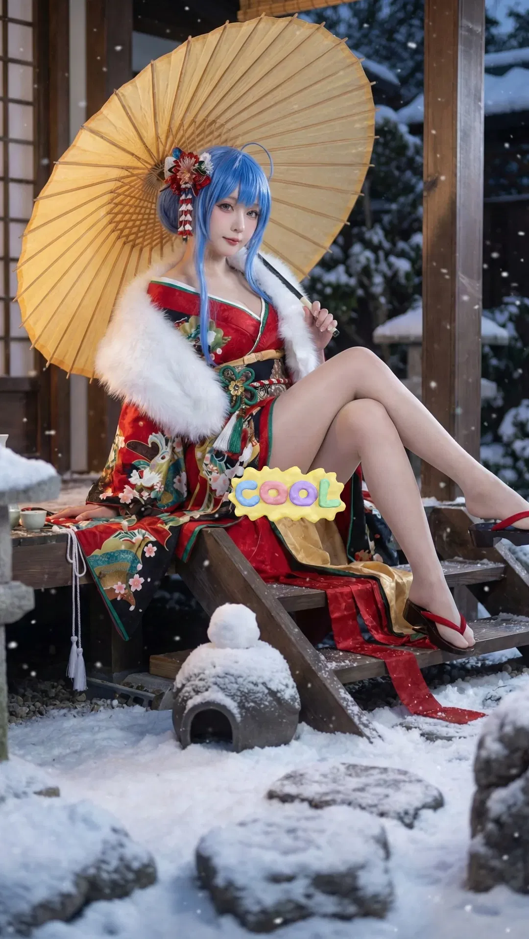 圣路易斯cos 制服白丝与雪景和服的碰撞 - 第 5 张