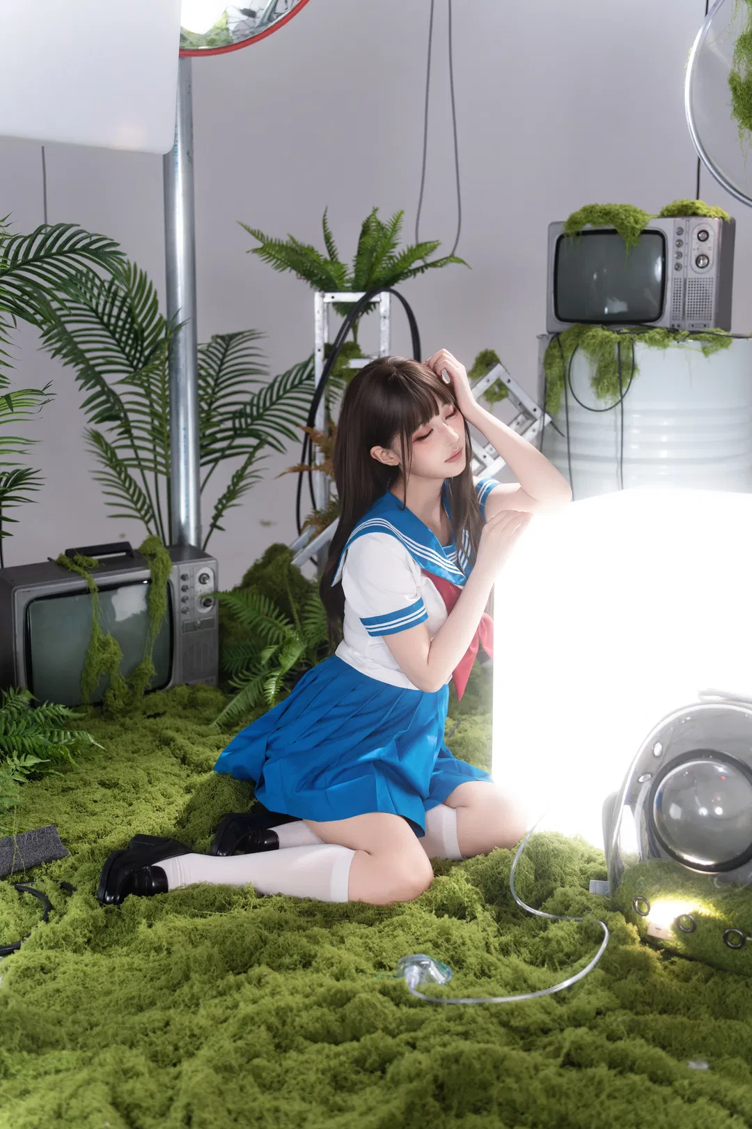 废土风学院制服人像，光影氛围感拉满 - 第 4 张