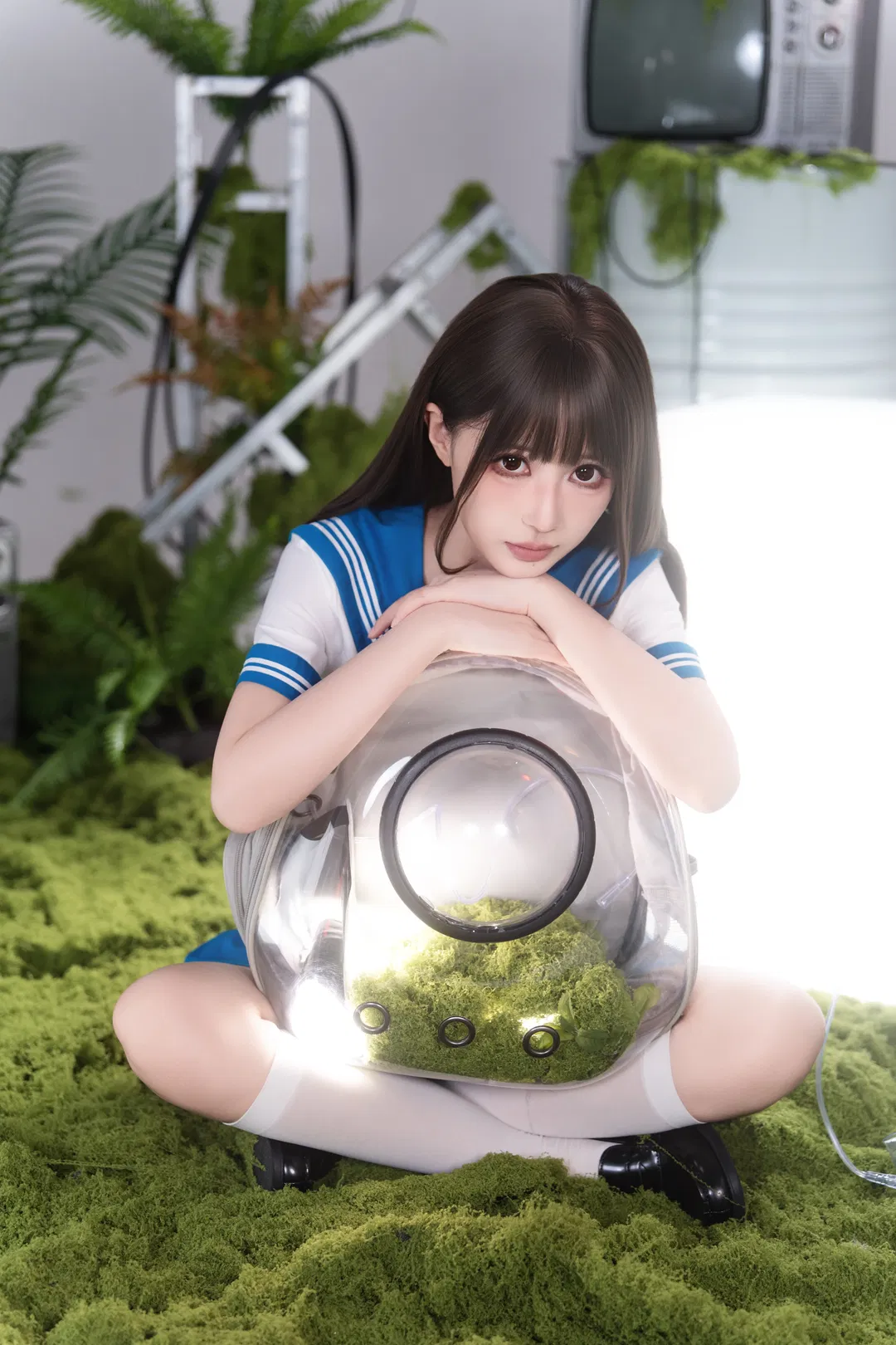 废土风学院制服人像，光影氛围感拉满 - 第 5 张