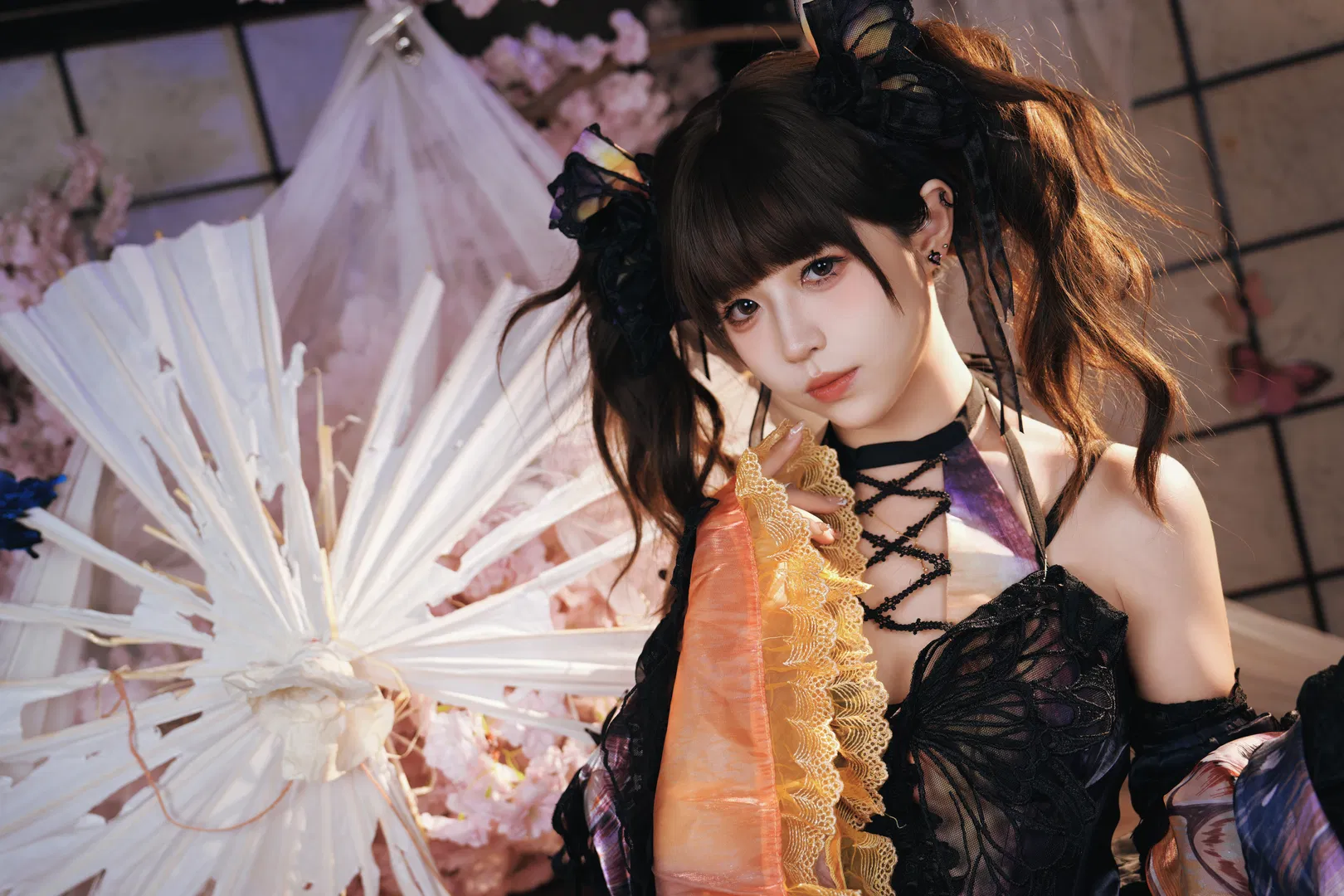暗黑和风Lolita，大袖子和黑丝的神仙搭配 - 第 9 张