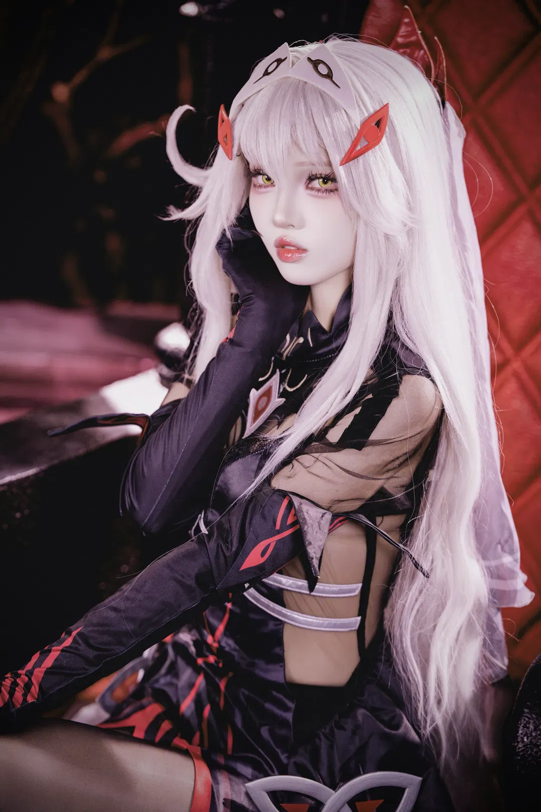 【若娜瓦cos】原神 红黑哥特风的暗夜女王 - 第 4 张