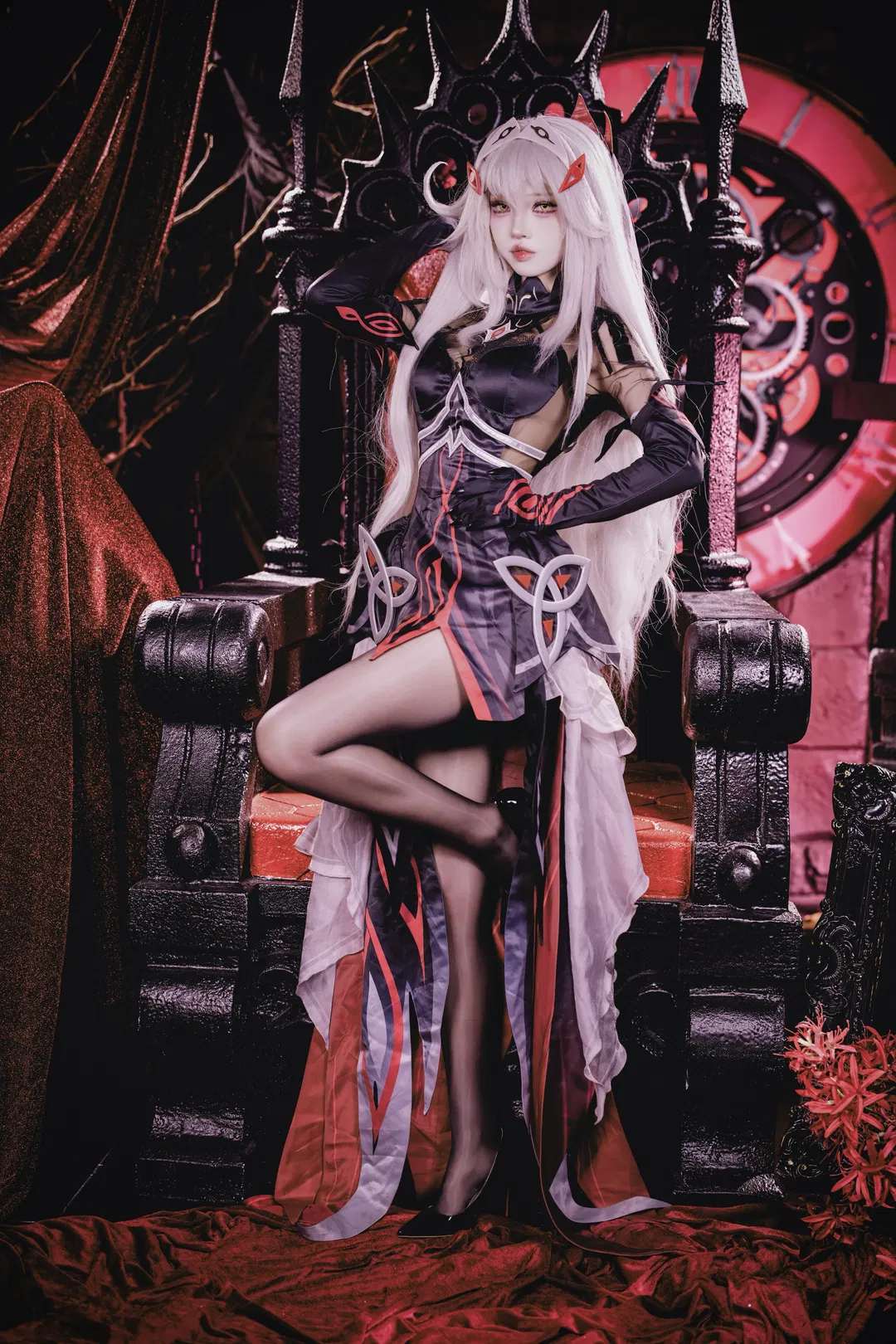 【若娜瓦cos】原神 红黑哥特风的暗夜女王 - 第 5 张
