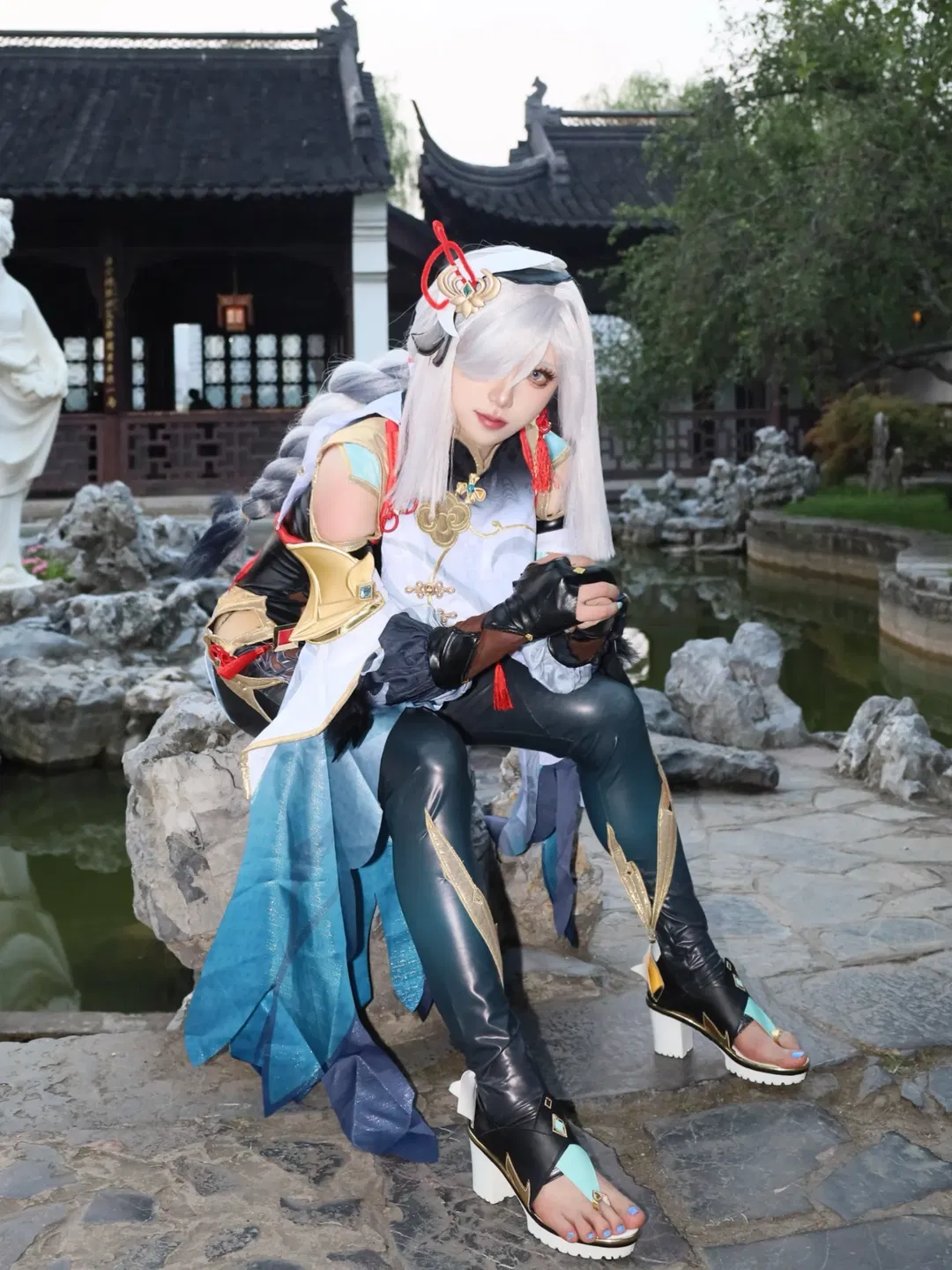 申鹤cos 园林不同视角的拍摄记录 - 第 1 张
