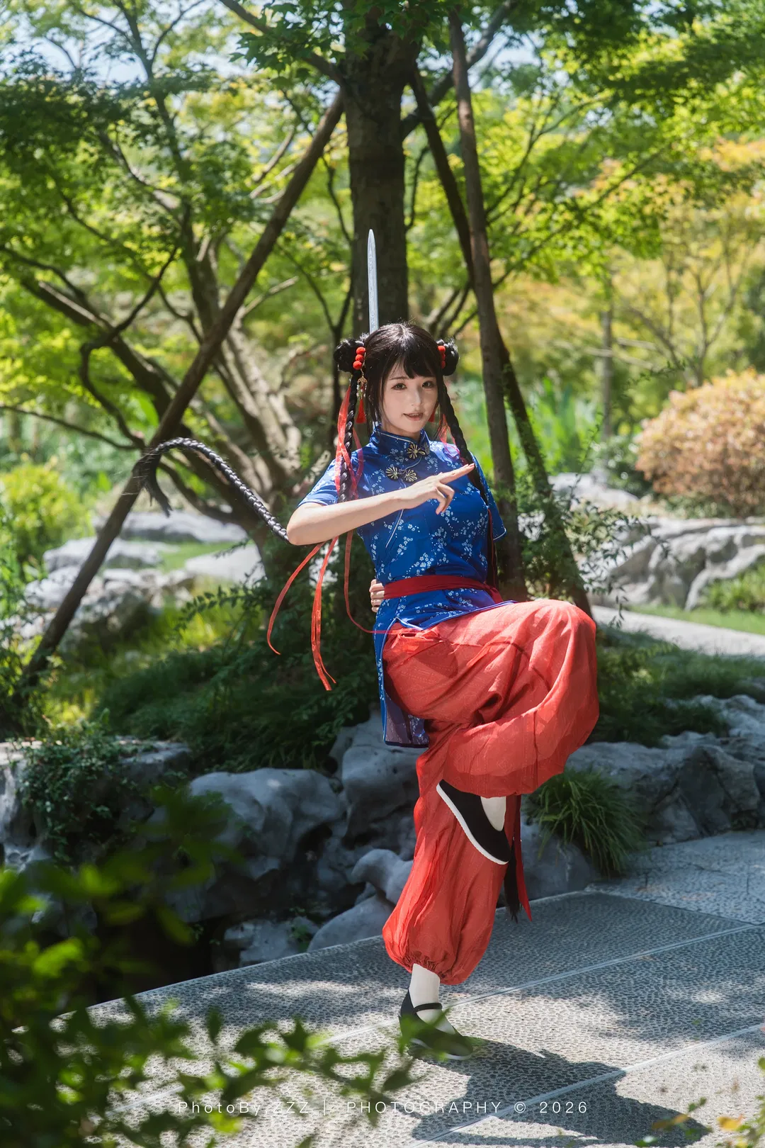 中华娘国风武术写真 这架势我可没偷懒 - 第 3 张
