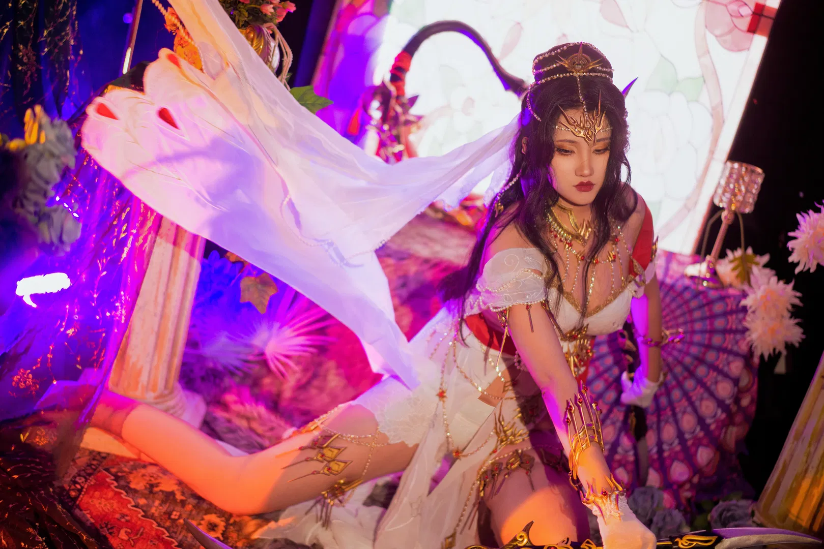 剑网三明教cos 百相套装与双刀幻影的深夜降临 - 第 5 张