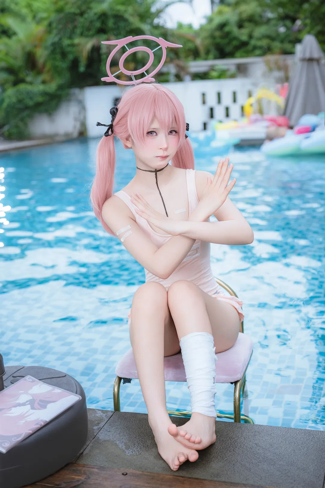 【下江小春cos】蔚蓝档案的夏日泳装拍摄记录 - 第 1 张