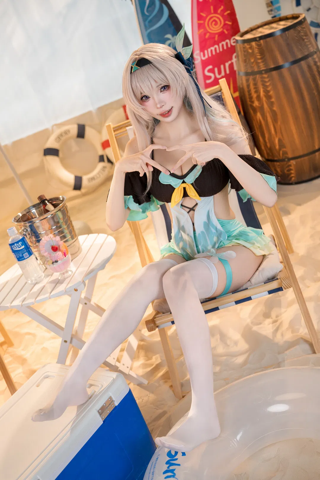 【流萤cos】崩坏星穹铁道夏日泳装，与海风沙滩的邂逅 - 第 1 张
