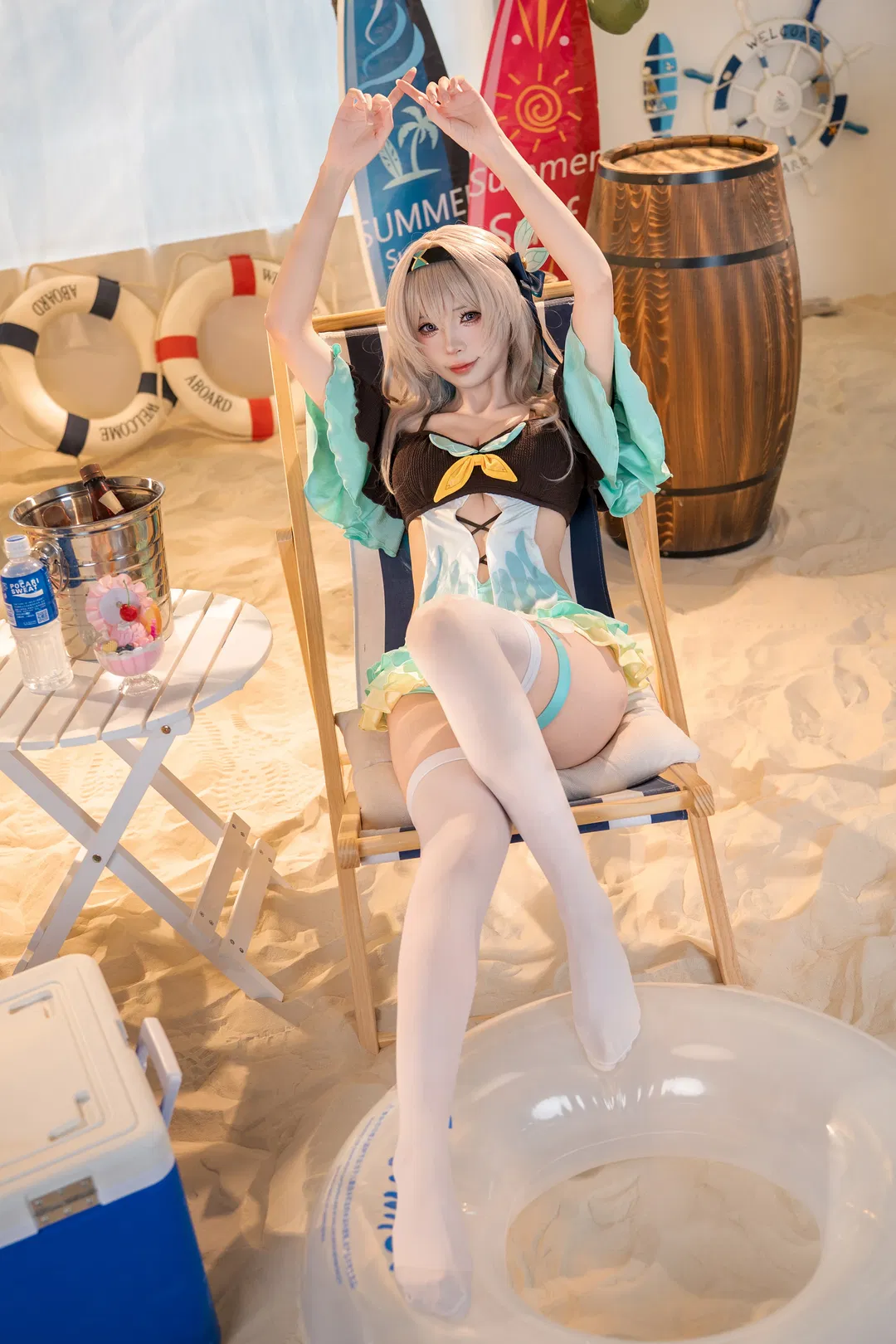 【流萤cos】崩坏星穹铁道夏日泳装，与海风沙滩的邂逅