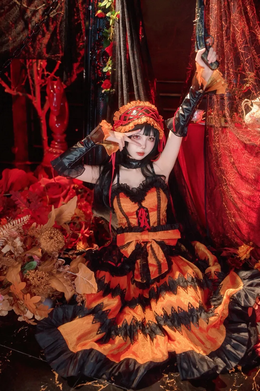 【時崎狂三cos】紅黑哥特風演繹暗黑優雅 - 第 5 張