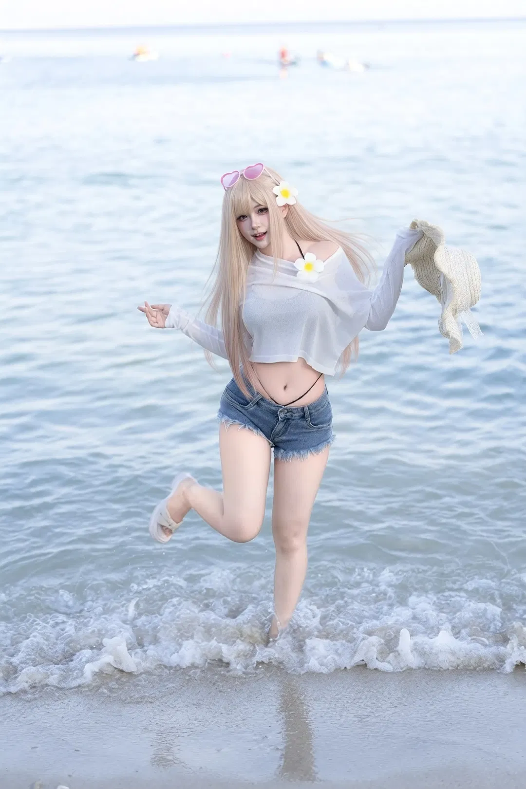 喜多川海夢cos 三亞海浪邊的夏日旅拍記錄 - 第 1 張