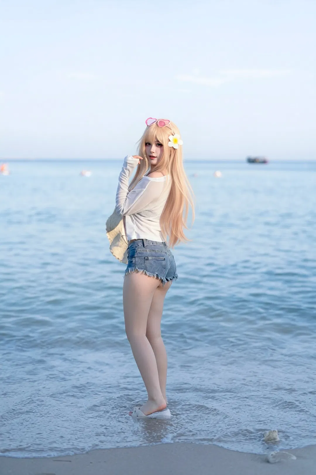 喜多川海夢cos 三亞海浪邊的夏日旅拍記錄 - 第 2 張