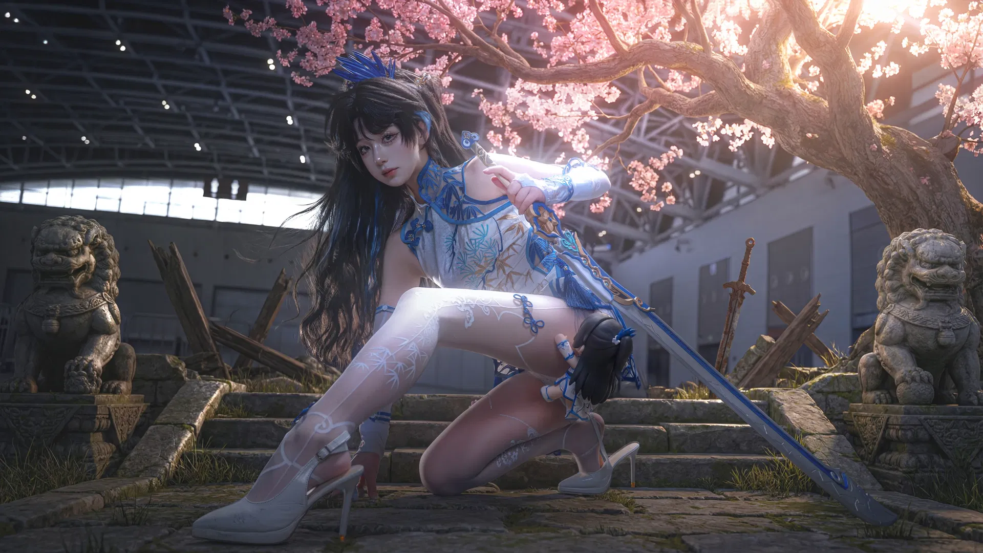 【妖刀姬cos】永劫無間青花瓷，出片率太高了 - 第 2 張