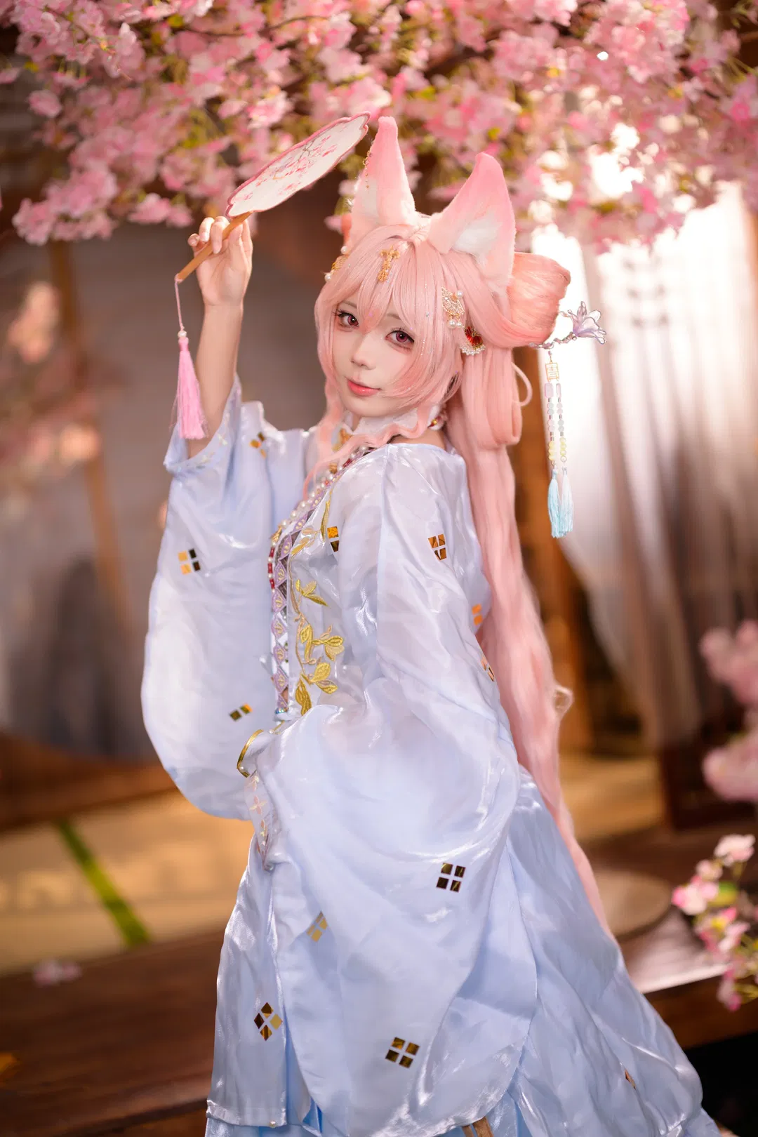 【鸿雪cos】明日方舟鸿雪，樱花树下的春日雅集 - 第 10 张