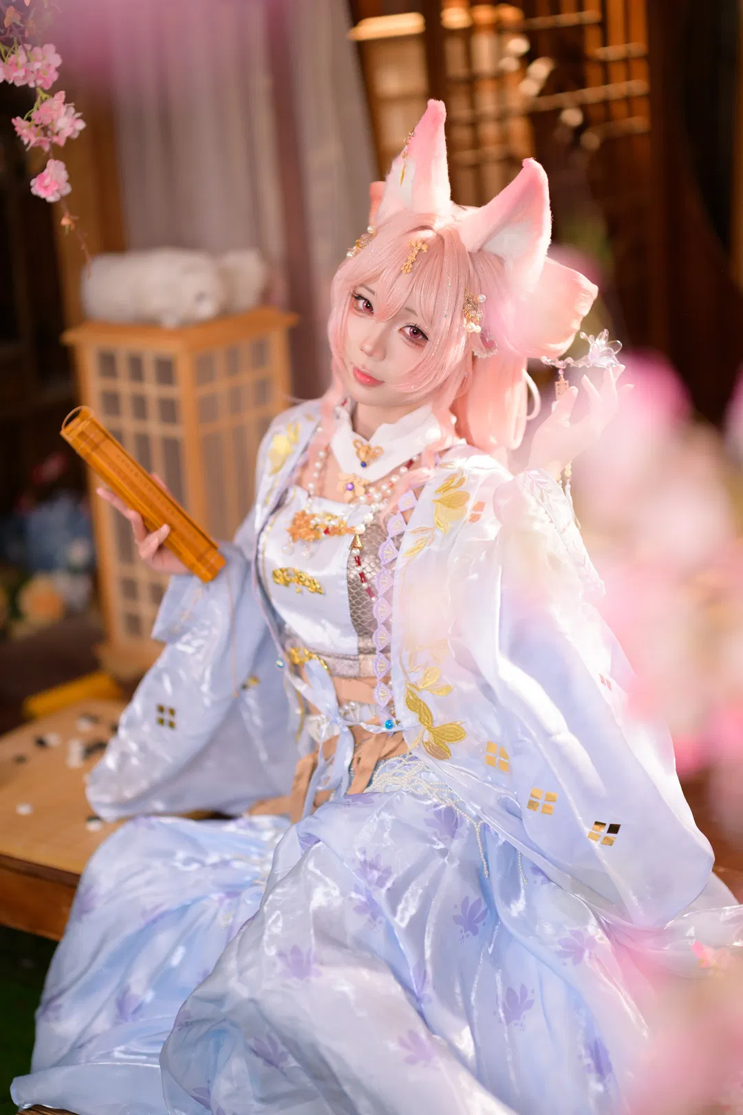 【鸿雪cos】明日方舟鸿雪，樱花树下的春日雅集 - 第 3 张