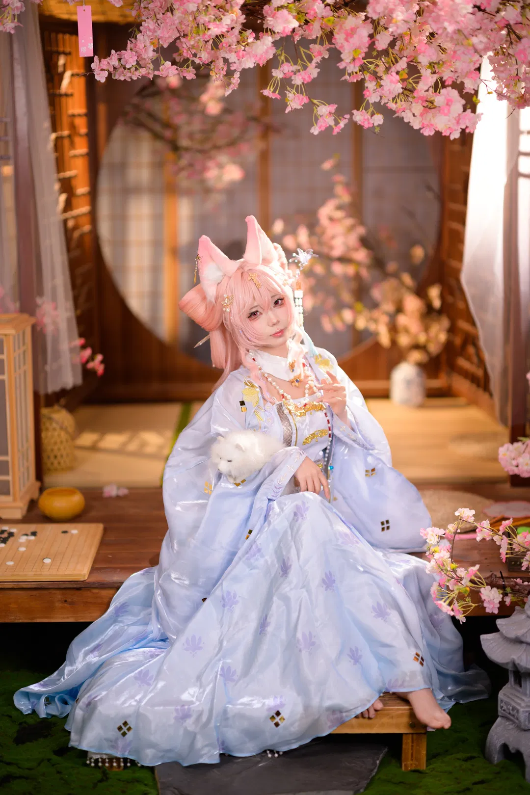 【鸿雪cos】明日方舟鸿雪，樱花树下的春日雅集 - 第 5 张