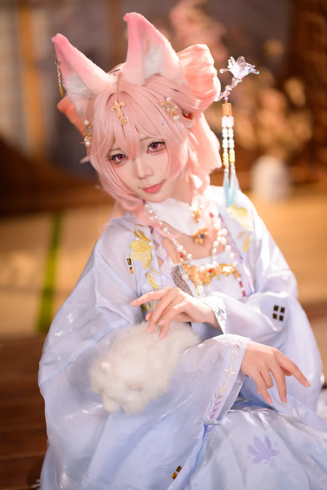 【鸿雪cos】明日方舟鸿雪，樱花树下的春日雅集 - 第 6 张