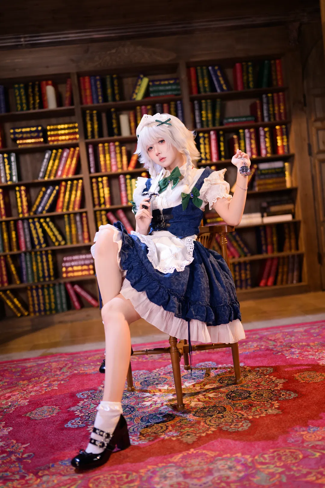 【十六夜咲夜cos】东方Project完美潇洒的女仆长，时间与飞刀的掌控者 - 第 5 张