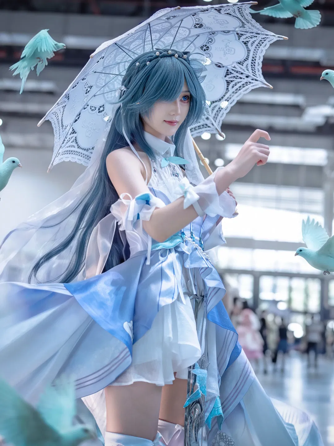 【符华cos】青鸟之庭的蓝白幻想 - 第 1 张