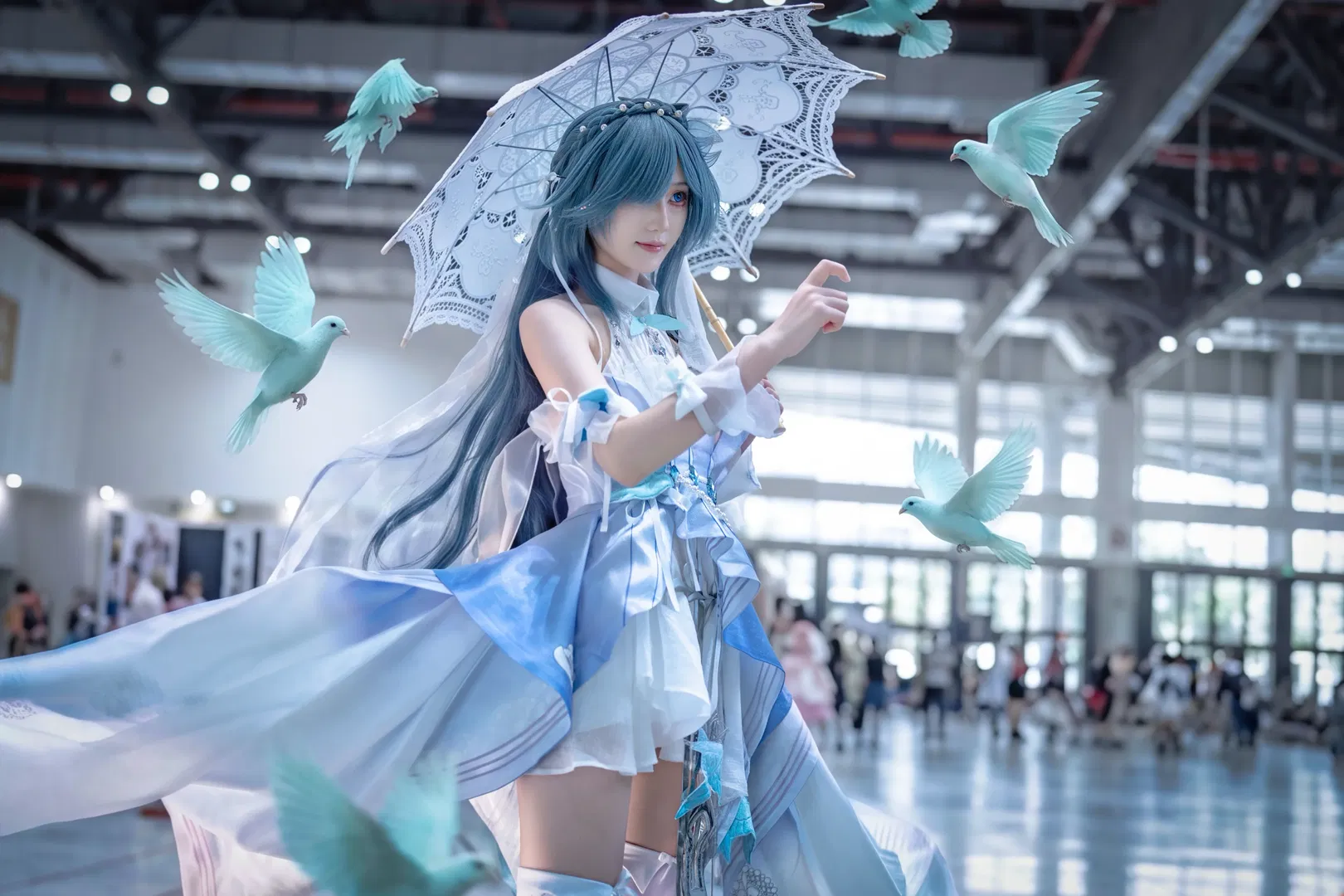 【符华cos】青鸟之庭的蓝白幻想 - 第 2 张
