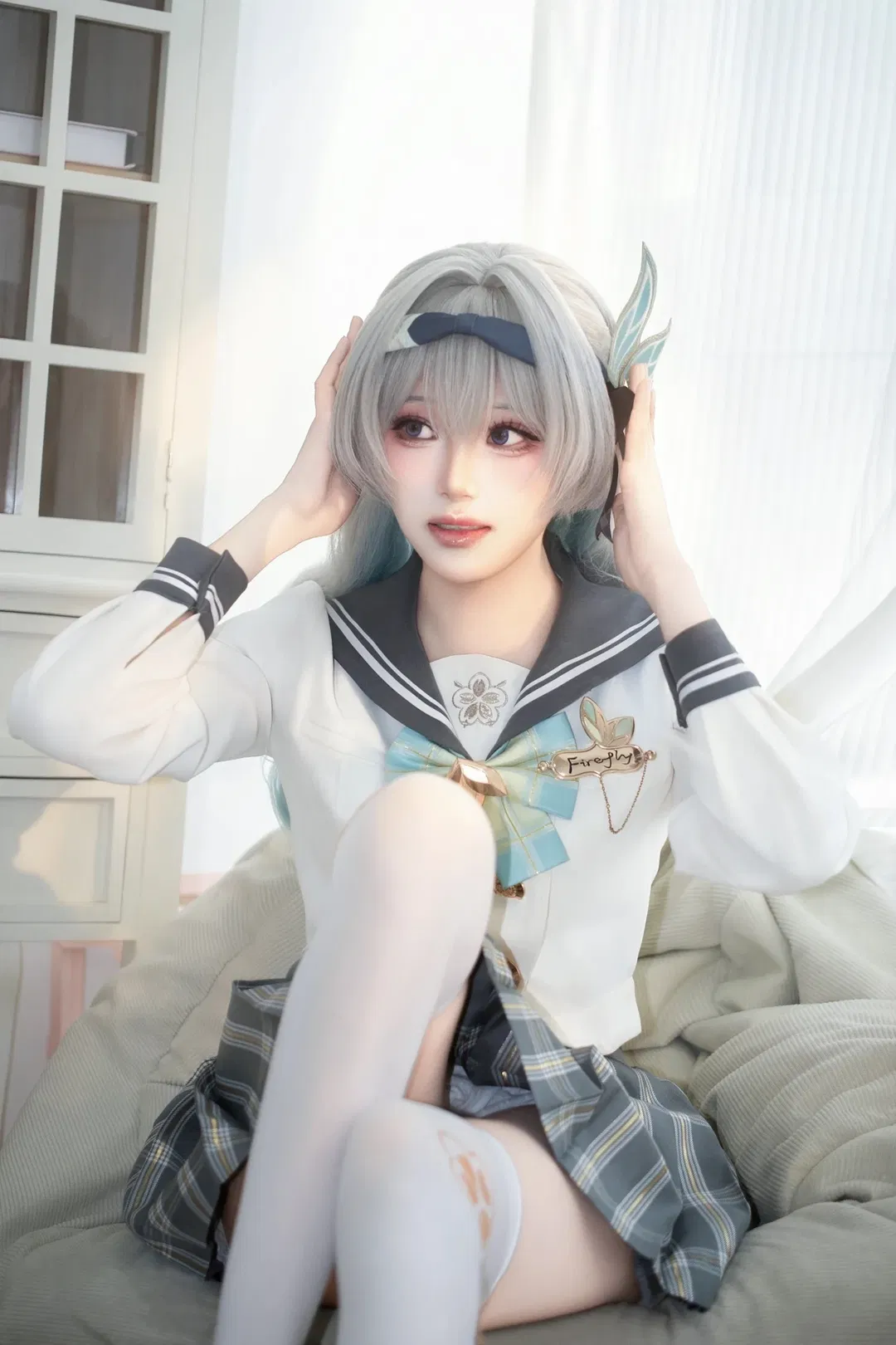 【流萤cos】崩坏星穹铁道流萤的水手服日常感 - 第 4 张