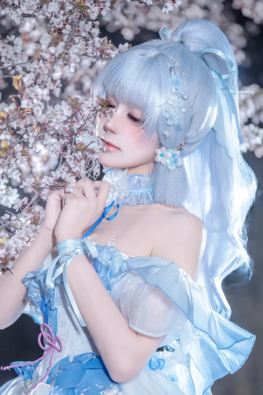 【神里绫华cos】原神樱花树下的白鹭公主 - 第 2 张
