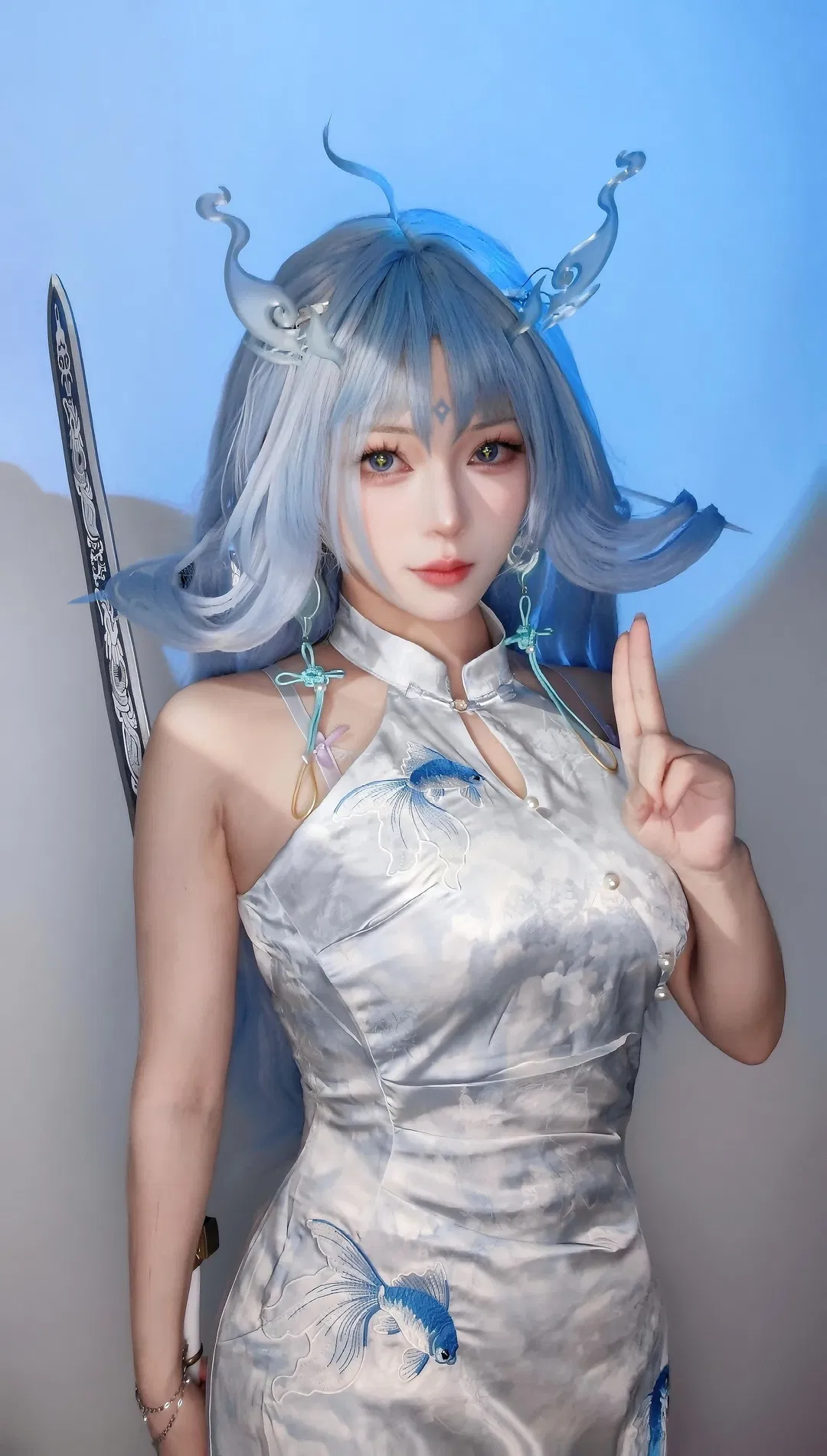 【清宵cos】鸣潮二创仙侠风造型还原记录 - 第 1 张