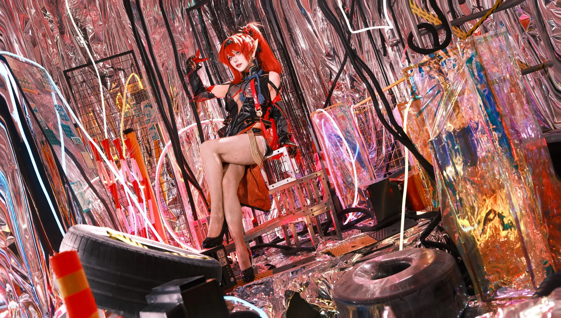 【吟霖cos】廢土霓虹下的神秘女特務，這張網等你入局 - 第 4 張
