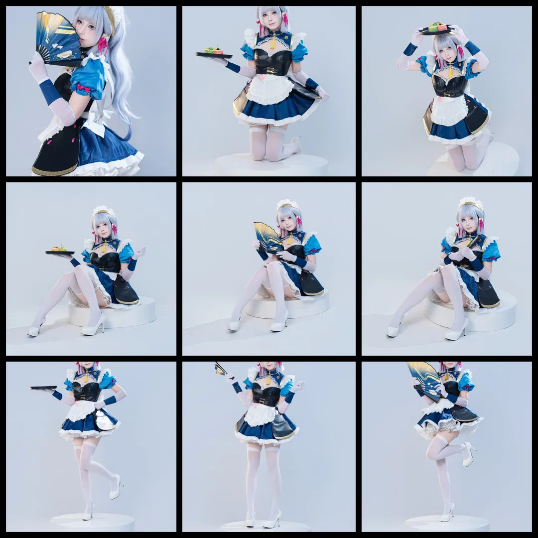【神里绫华cos】白棚拍摄的女仆装记录 - 第 1 张