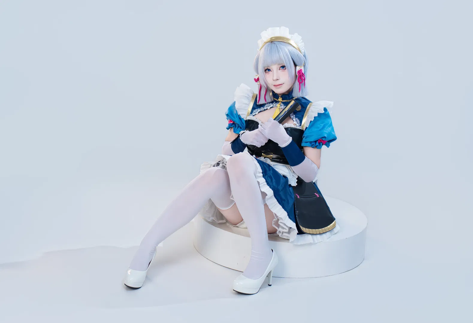【神里绫华cos】白棚拍摄的女仆装记录 - 第 7 张
