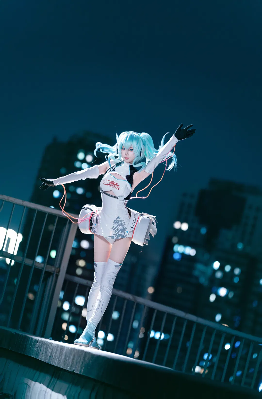 【初音未來cos】賽車初音2014，在武漢天際線感受夜風與轟鳴 - 第 1 張