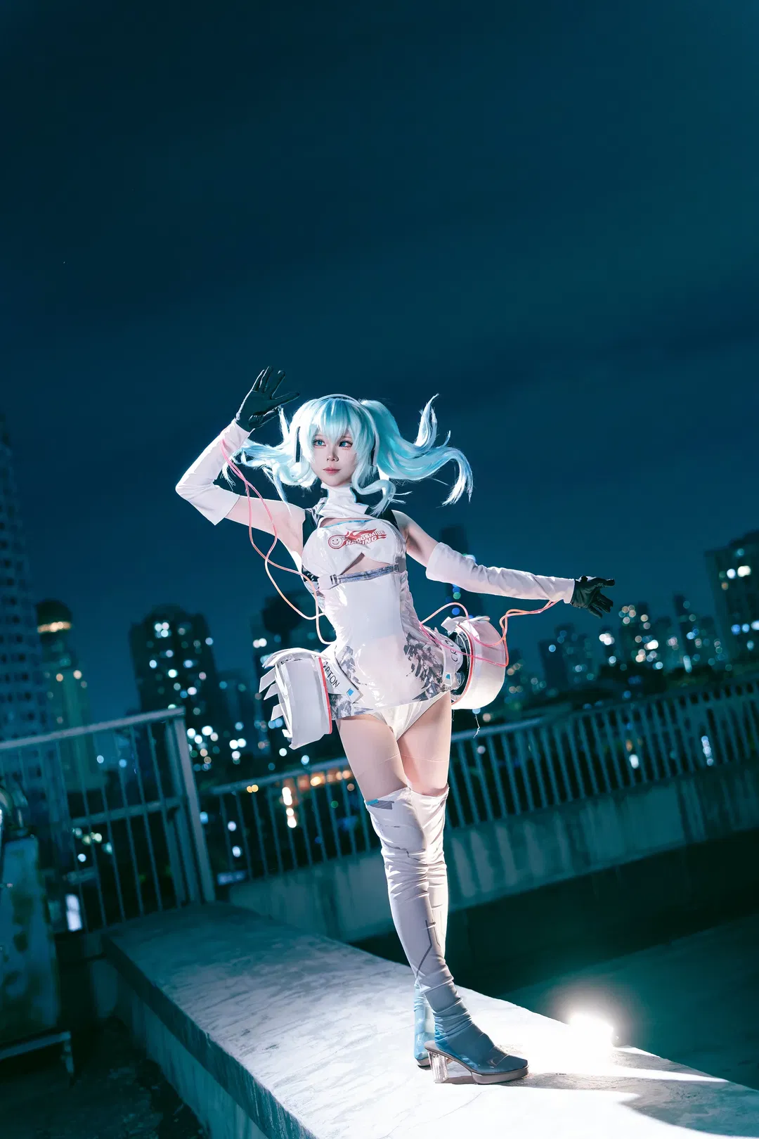 【初音未來cos】賽車初音2014，在武漢天際線感受夜風與轟鳴 - 第 2 張