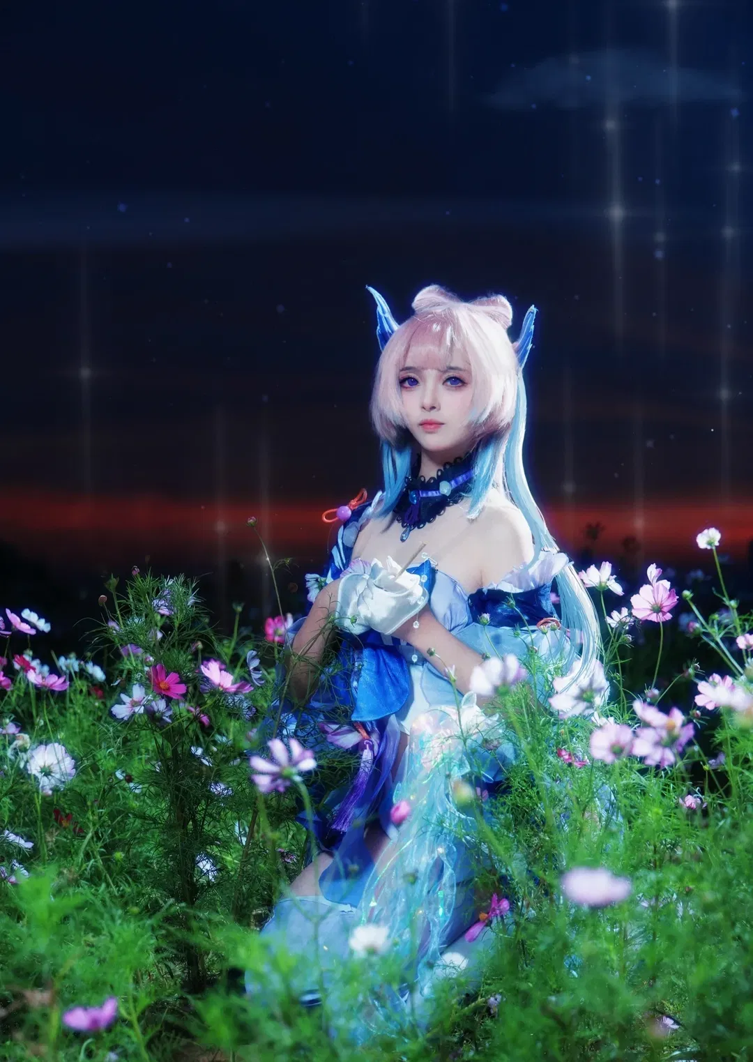 【珊瑚宫心海cos】原神海祇岛巫女的夜景正片 - 第 2 张