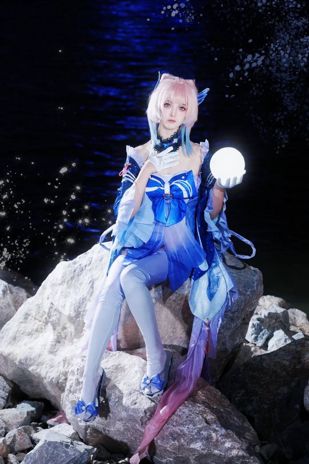 【珊瑚宫心海cos】原神海祇岛巫女的夜景正片 - 第 4 张