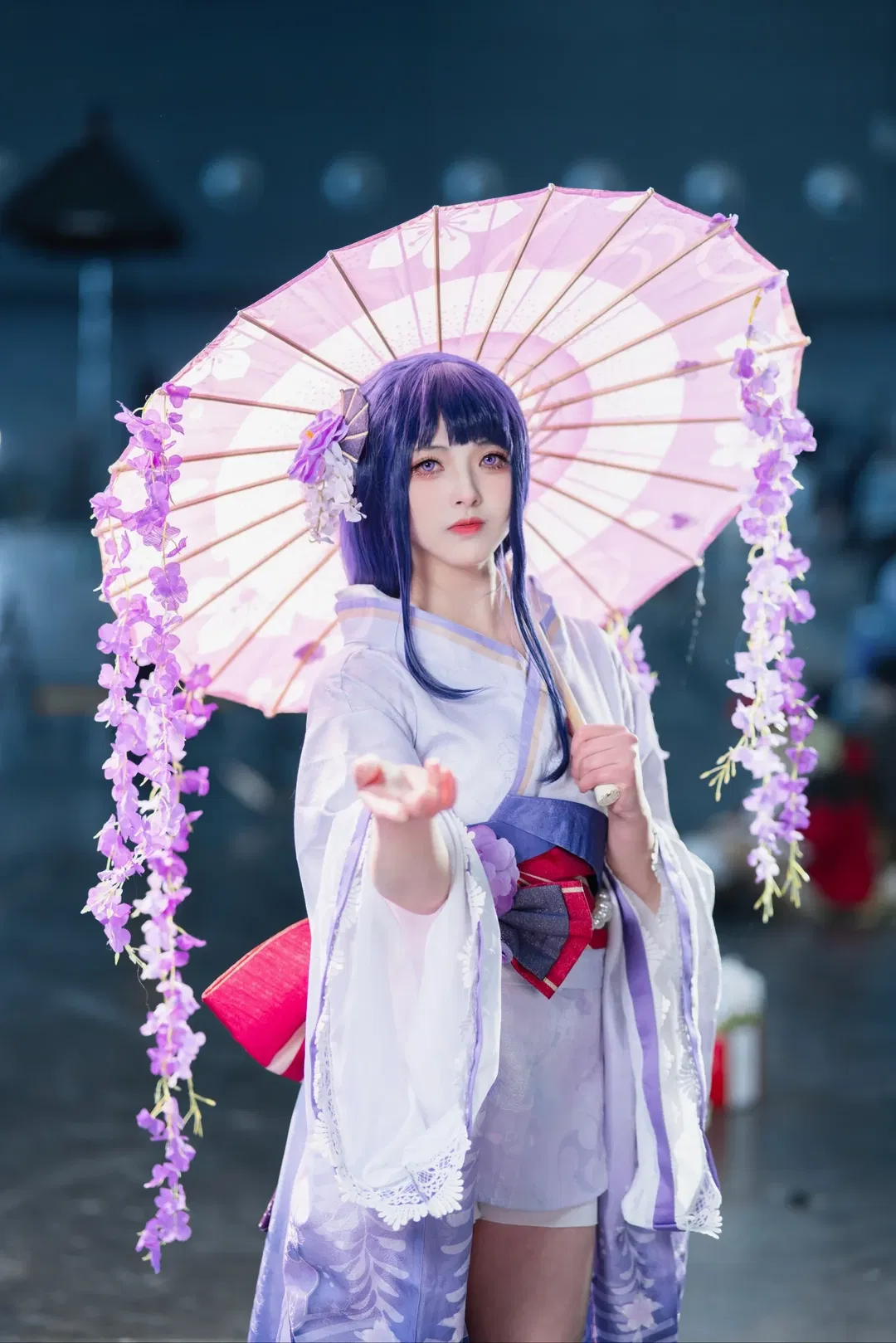 【雷电真cos】原神紫藤花下的温柔光影 - 第 10 张