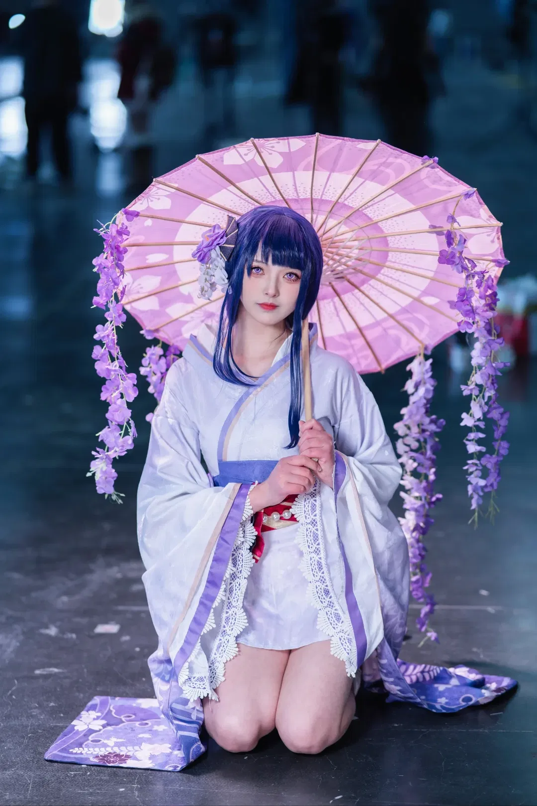 【雷电真cos】原神紫藤花下的温柔光影 - 第 4 张
