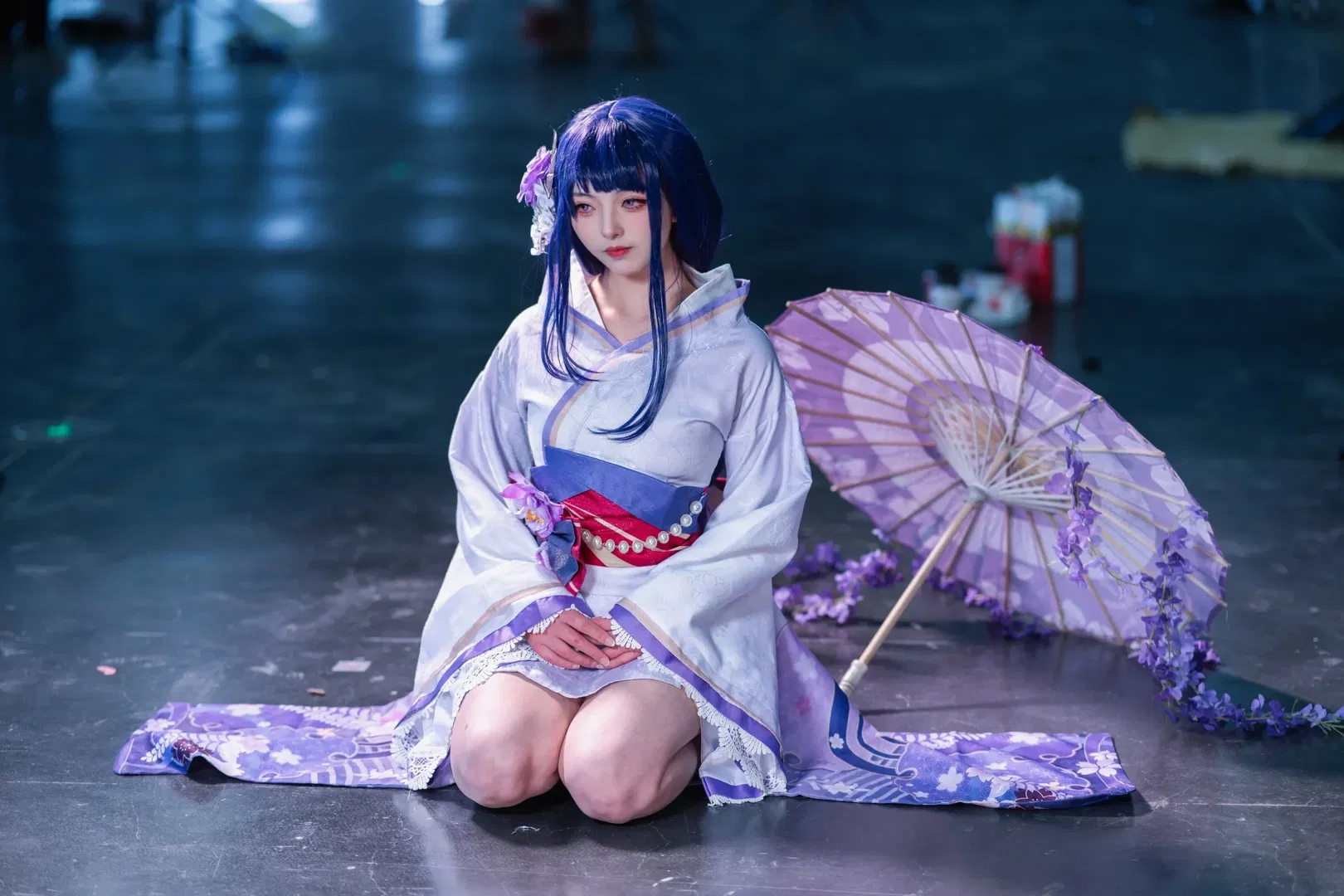 【雷电真cos】原神紫藤花下的温柔光影 - 第 6 张
